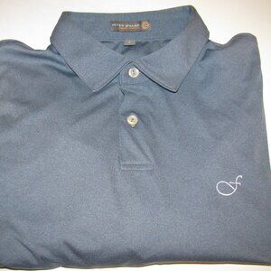 Peter Millar SS Mens Golf Polo Shirt LARGE wicking outdoors